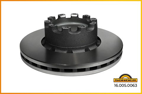 Диск тормозной с кольцом ABS 19,5 SI9 SAF