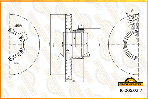 Диск тормозной MB 304*30*91