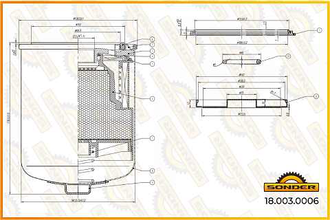 Фильтр влагоотделителя Premium  (угольный) Wabco 4329012282 (Безусловная двухлетняя гарантия качества)