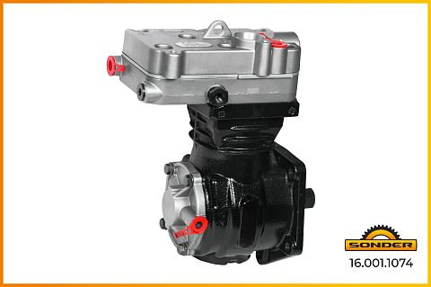 Компрессор воздушный 1 цил. VOLVO FH12, FM12, NH12 21353460, 20382348. WABCO 4123520050, 4123520300