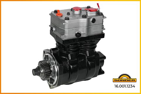 Компрессор воздушный 2 цил. RVI Premium,KERAX 5010550086, 5600621115. WABCO 4124420000
