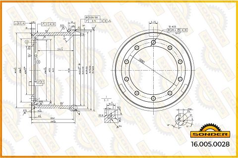 Барабан тормозной 420*207(200)*259 BPW Eco Max о.н 0310977170