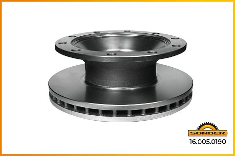 Диск тормозной BPW 10 отверстий 430*290*45*160 n10*22.5 (вентилируемый) под ABS