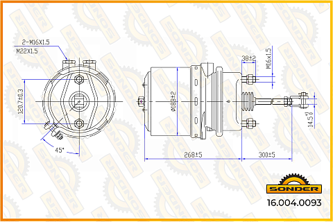 Энергоаккумулятор T24/30 Volvo