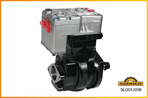 Компрессор воздушный 1 цил. IVECO  41211220,41211219,504308489. WABCO 4123520080, 4123520200