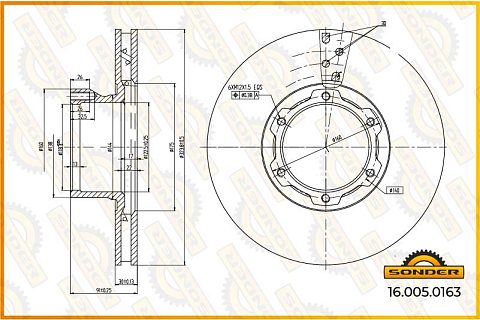 Диск тормозной Mercedes о.н.6704210312