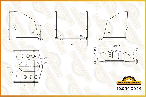 Кронштейн тормозной камеры N NH/KH. 120
