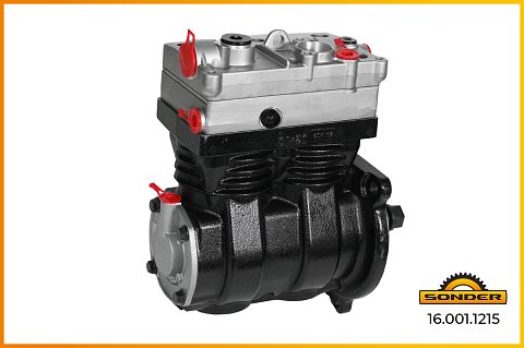 Компрессор воздушный 2 цил. VOLVO FH/FM. WABCO 4127040120 , 4127040150, VOLVO 20765890, 21379906, 20845313, 21172036