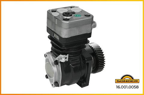 Компрессор воздушный 1 цил. MB AXOR, ATEGO A9061300615. WABCO 4111510000, 8845034370
