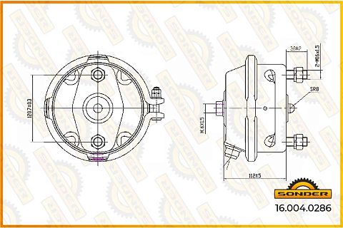 Тормозная камера КАМАЗ-5490 тип 24 о.н. BS4505-К039420N00