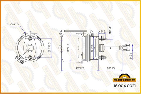 Энергоаккумулятор аналог Wabco 8901103470