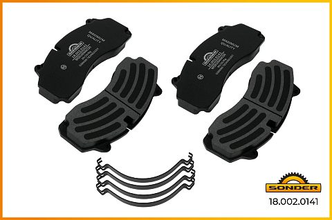 Колодки тормозные дискового тормоза Sitrak C7H MAX о.н WG9100444150 (комплект 4 шт)