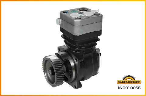 Компрессор воздушный 1 цил. MB AXOR, ATEGO A9061300615. WABCO 4111510000, 8845034370