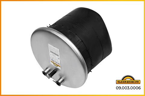 Пневморессора без стакана 1шп.М12+2штуц.М16х1.5 1отв.М18х2  MAN TGA