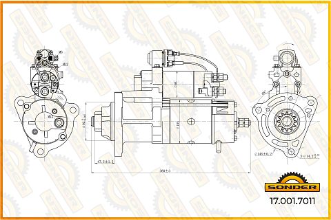 Стартер 24V, 7 kW