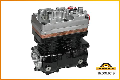 Компрессор воздушный 2 цил.  Knorr  K009581000, Scania 1880194