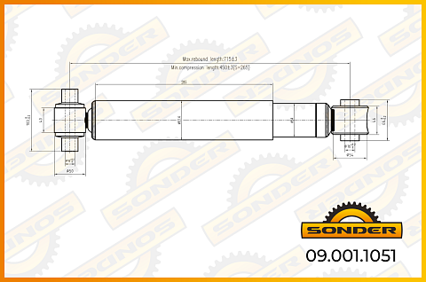 Амортизатор подвески Volvo 3987958 1629485