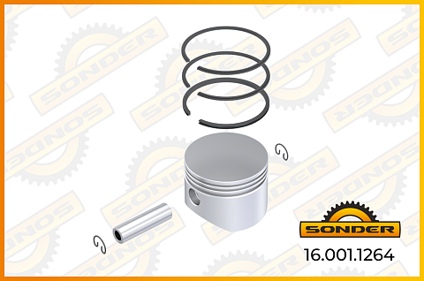 Поршнекомплект компрессора O88.00mm (0,25)