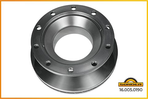 Диск тормозной BPW 10 отверстий 430*290*45*160 n10*22.5 (вентилируемый) под ABS