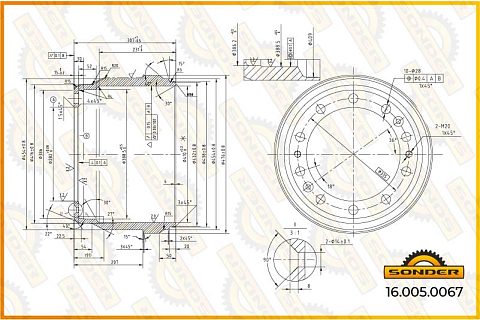 Барабан тормозной 410*231(225)*306.5
