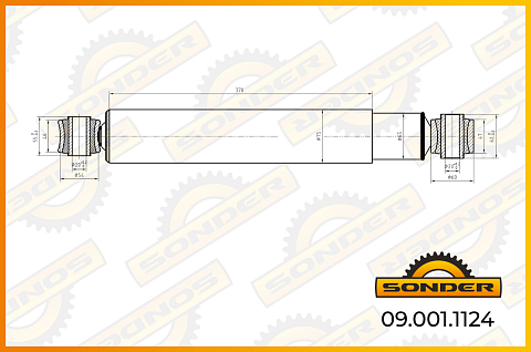 Амортизатор подвески задн. 526/882 O/O 20*50/20*62 RVI Premium
